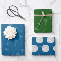 Emballage cadeau de golf - Papier d'enveloppement 