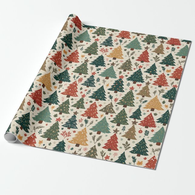 emballage cadeau de noël arbre (Déroulé)
