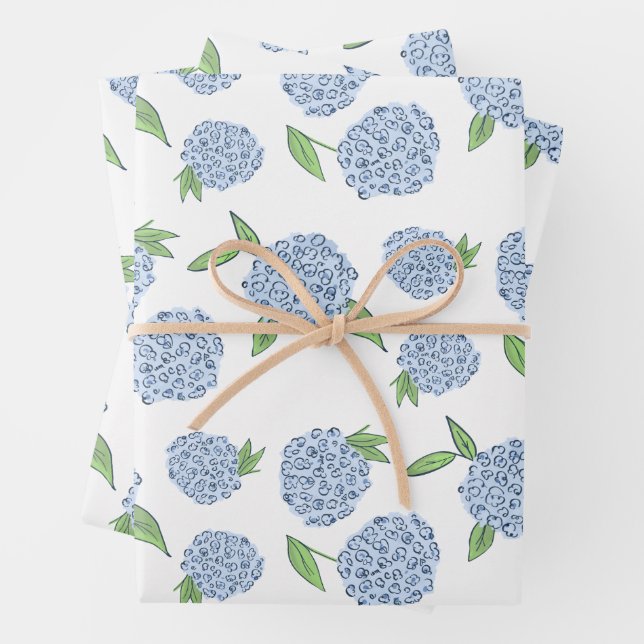Emballage cadeau de Preppy Hydrangea (En situation)