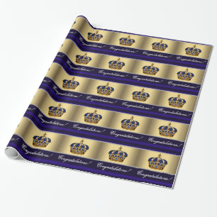 Emballage cadeau élégant bleu royal pour Baby Show