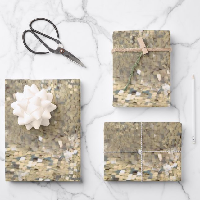 Emballage cadeau en or à thème Sequin pour les occ (Recto)