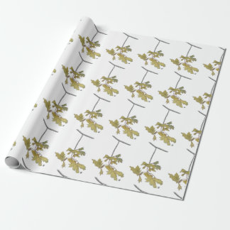 Emballage cadeau Feuille jaune