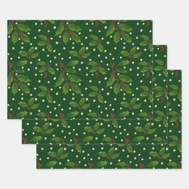 Emballage cadeau Holly 3 pack (Lot)