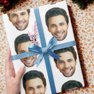 Emballage cadeau photo personnalisé avec visage   