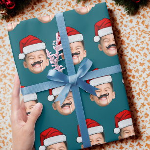 Emballage cadeau visage chapeau de Père Noël, visa
