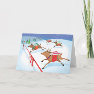 Emballage de la carte de Noël de renne