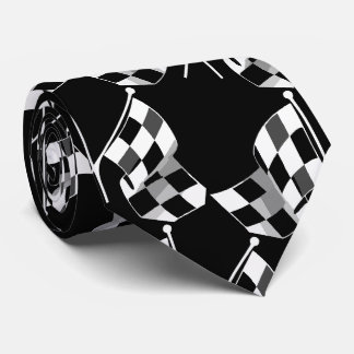 Emballage de la cravate blanche noire de drapeau