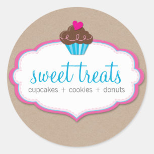 EMBALLAGE DE PRODUIT ÉTIQUETTE logo cupcake mignon