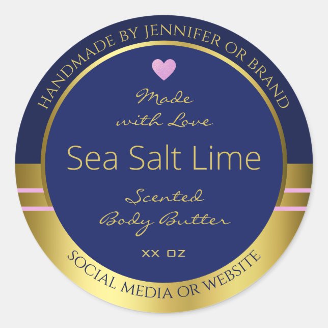 Emballage de produits extravagants Étiquettes bleu (Devant)