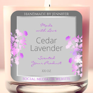 Emballage de produits floraux violets Étiquettes G