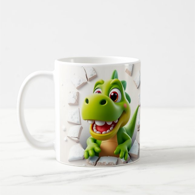 Emballage de tasse en dinosaure 3d mignon, enrobag (Gauche)