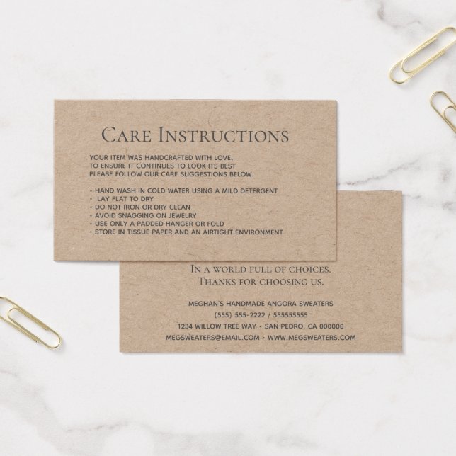 Emballage de vêtements de lavage Kraft (Bureau)