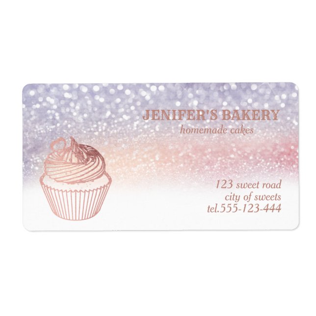 Emballage rose gold pour cupcakes et friandises fa (Devant)