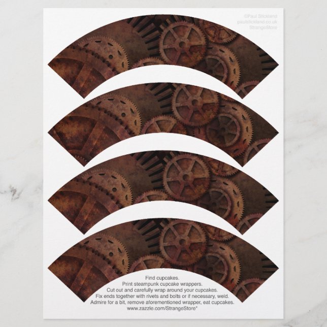 Emballages de cupcakes Steampunk sur (Devant)
