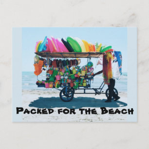 Emballé pour la carte de poste de plage