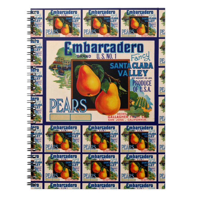 Embarcadero Pears multi print Notebook (Front)