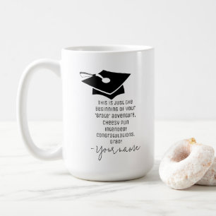 Embark on Your 'Grate' Adventure Cheesy Graduation Coffee Mug