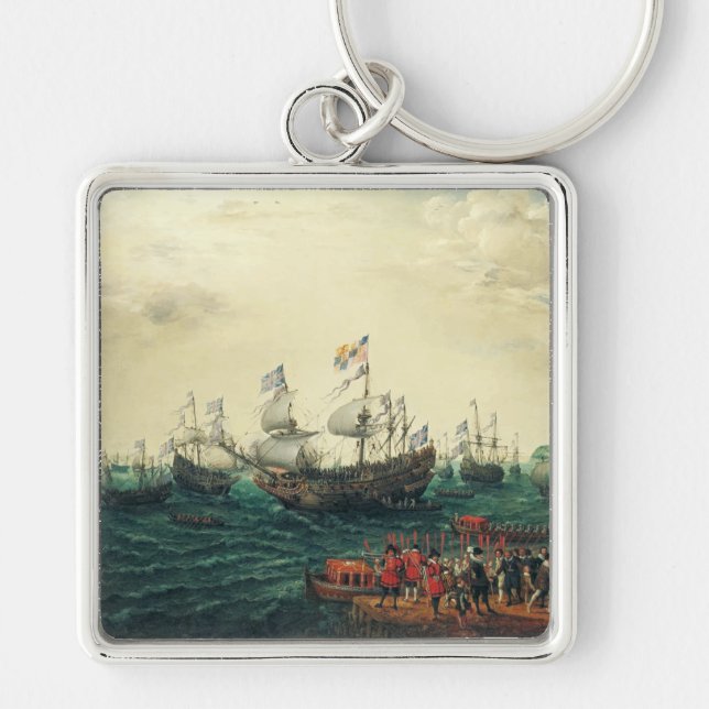 Embarkation at Margate of the Elector Palatine  Keychain (Front)