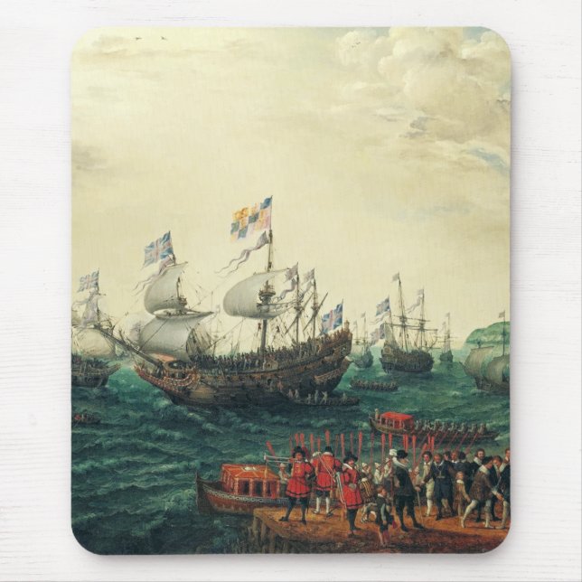 Embarkation at Margate of the Elector Palatine  Mouse Pad (Front)