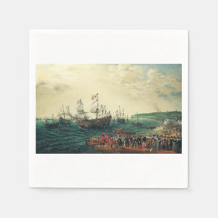 Embarkation at Margate of the Elector Palatine Napkin