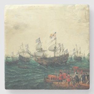 Embarkation at Margate of the Elector Palatine  Stone Coaster