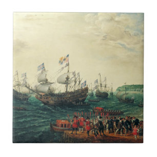 Embarkation at Margate of the Elector Palatine Tile