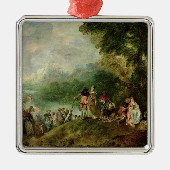 Embarkation for Cythera, 1717 Metal Ornament (Front)