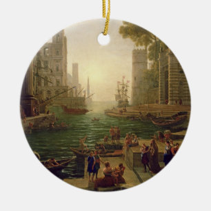 Embarkation of St. Paula Romana at Ostia, 1637-39 Ceramic Ornament