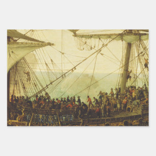 Embarkation of the Elector Palatine Wrapping Paper Sheet