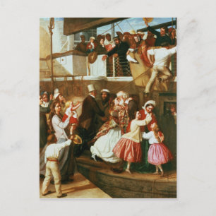 Embarkation Scene Postcard