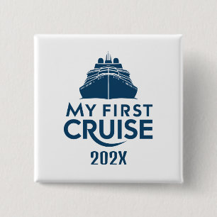Embarking on My First Cruise Custom  2 Inch Square Button