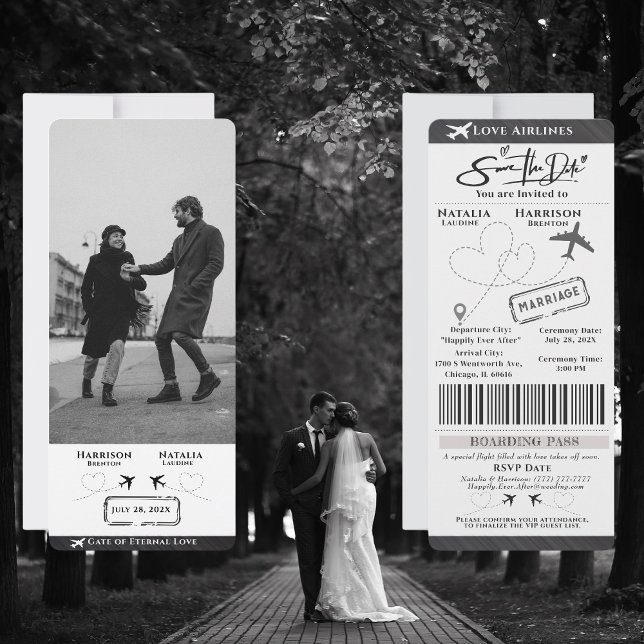 Embarquez avec amour : Carte d'embarquement Enregi (Créateur téléchargé)