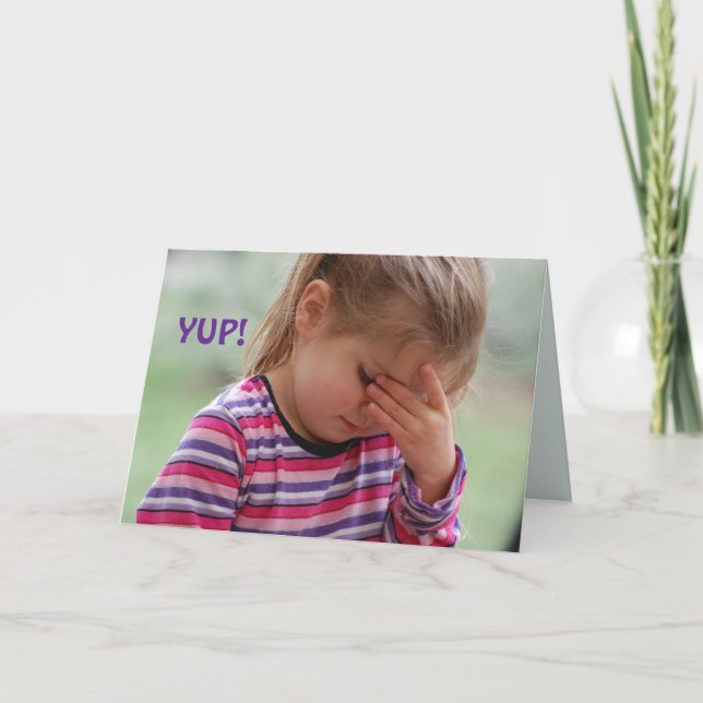 EMBARRASSED BELATED BIRTHDAY CARD (Front)