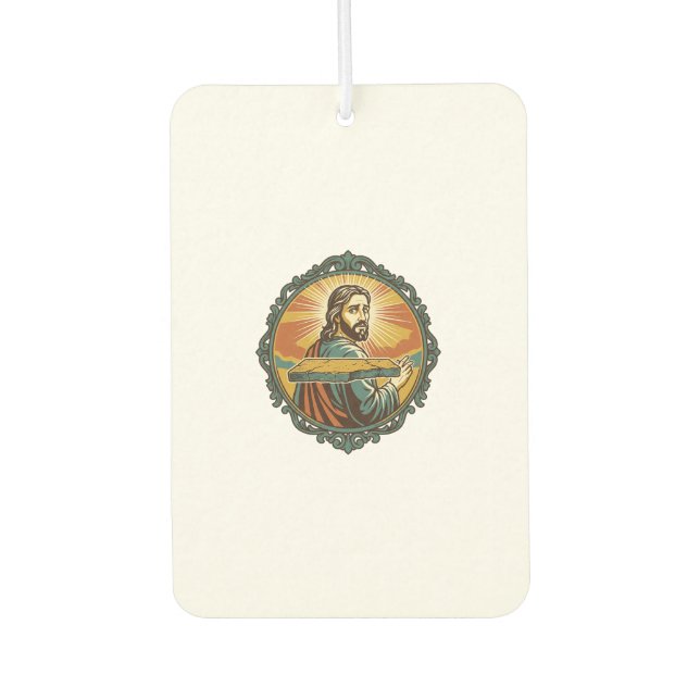 Embarrassed Jesus Tripping Flat Surface Public Clu Air Freshener (Front)