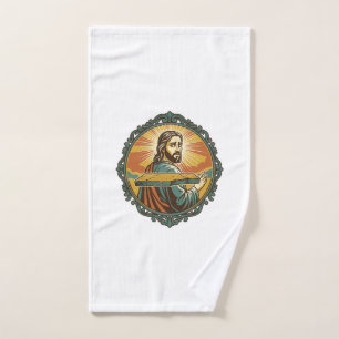 Embarrassed Jesus Tripping Flat Surface Public Clu Hand Towel