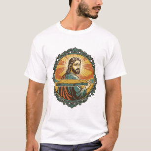 Embarrassed Jesus Tripping Flat Surface Public Clu T-Shirt