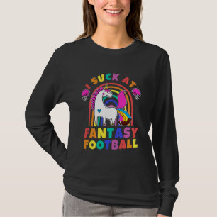 Embarrassing Fantasy Football Rainbow Unicorn Poop T-Shirt