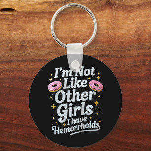 Embarrassing Hemorrhoids Inappropriate Adult Humor Keychain