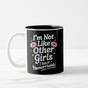 Embarrassing Hemorrhoids Inappropriate Adult Humou Two-Tone Coffee Mug