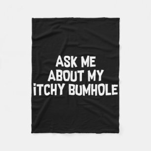 Embarring Bachelor Party Forfeit Itchy Bum Groom  Fleece Blanket