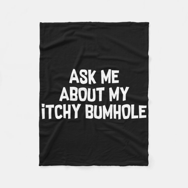 Embarring Bachelor Party Forfeit Itchy Bum Groom  Fleece Blanket (Front)