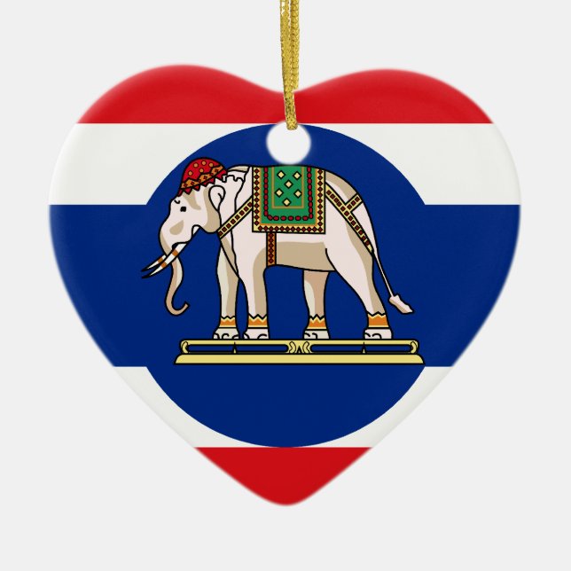 Embassador Thailand, Thailand flag Ceramic Ornament (Front)