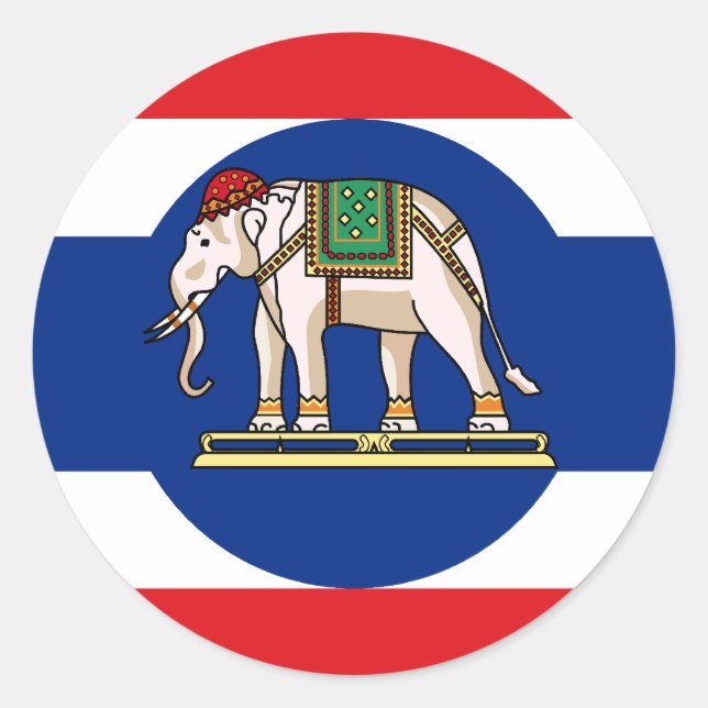 Embassador Thailand, Thailand flag Classic Round Sticker (Front)
