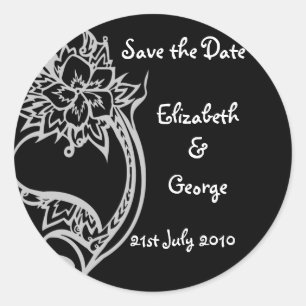 Embelished Heart Classic Round Sticker