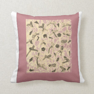 Embellished Floating Bows Throw Pillow