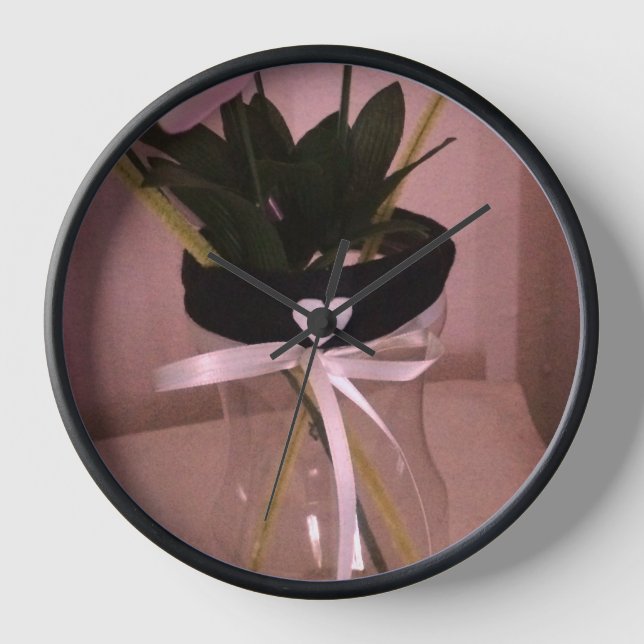 Embellished Flower Abstract Clock (Front)
