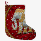 Embellished Indian Elephant Red and Gold