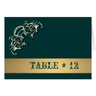 Embellished metallic table number