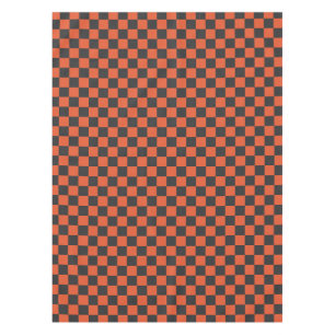 Ember and ash chequerboard pattern tablecloth