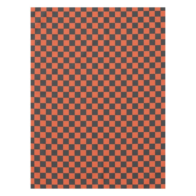 Ember and ash chequerboard pattern tablecloth (Front)